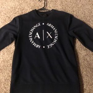 Armani Exchange navy blue crew neck